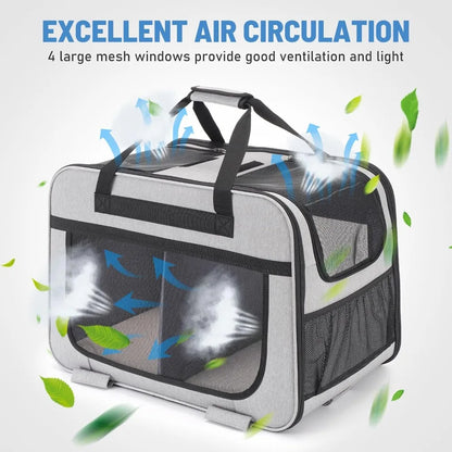 Double Pet Carrier with Wheels