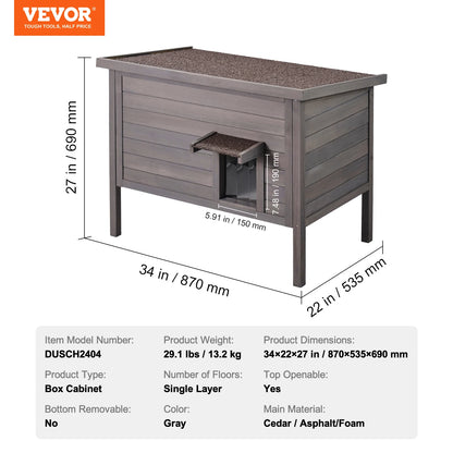 Outdoor Weather proof Cat House Weatherproof with All-Round Foam Insulation