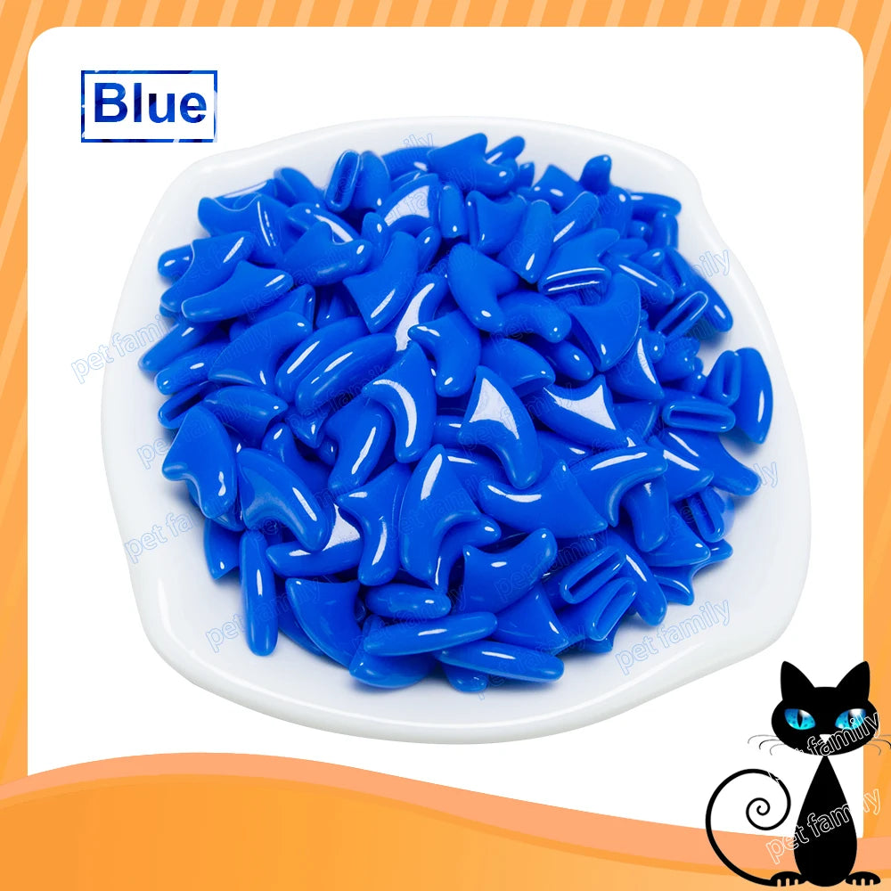 Soft Claw Caps for Cats with free Adhesive Glue + Applicator