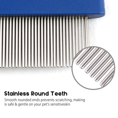 Flea Comb for Cat Dog, Pet Hair Removal Comb