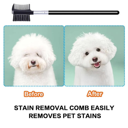 5 Pack Stainless Steel Flea/Lice Combs with Rounded Teeth for Pet Grooming
