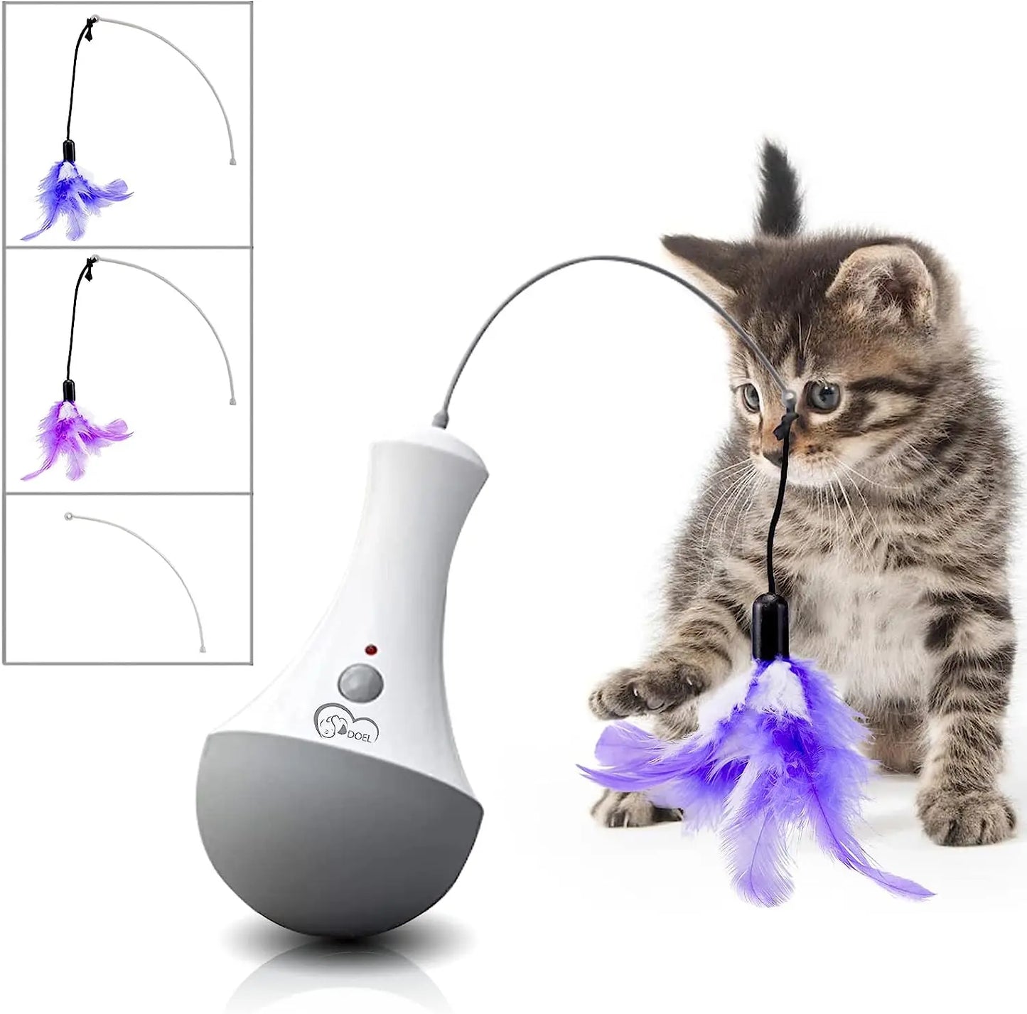 Interactive, Automatic Cat Toy with Feather Teaser