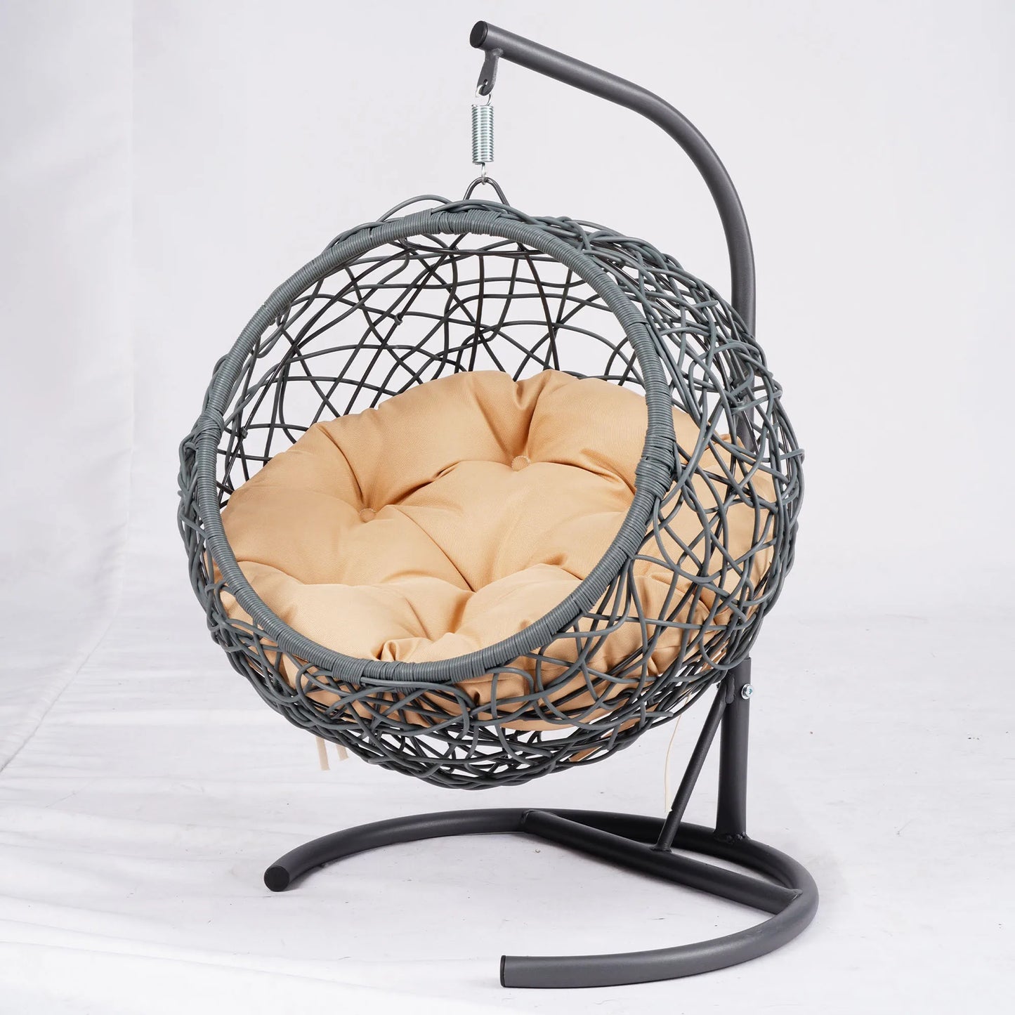 Indoor Cat Hanging Swing Bed/Egg Chair with Stand & Cushion