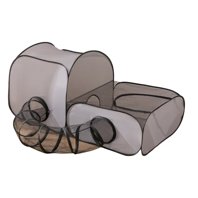 Square Cat Play Tunnel -  Foldable Nest