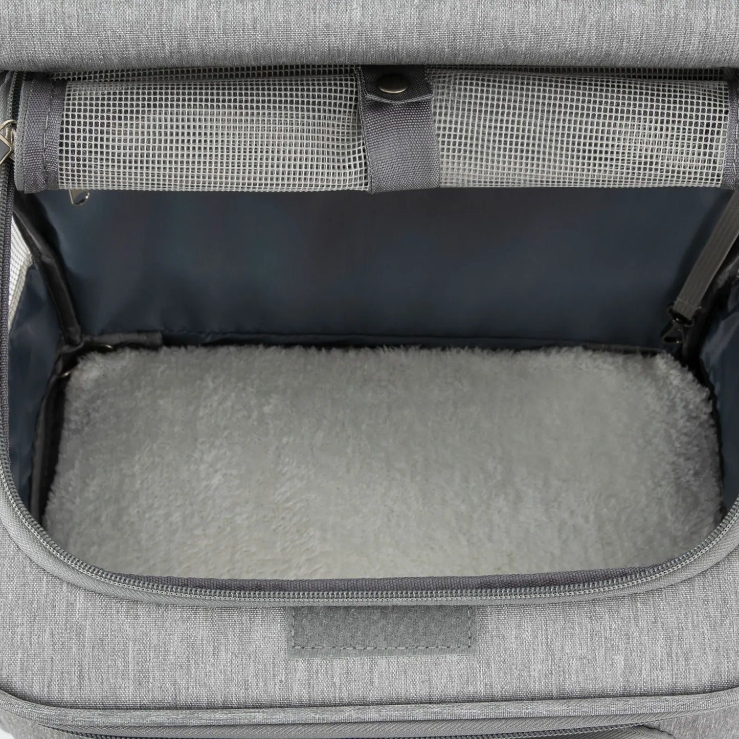 Double-Compartment Pet Carrier with Wheels