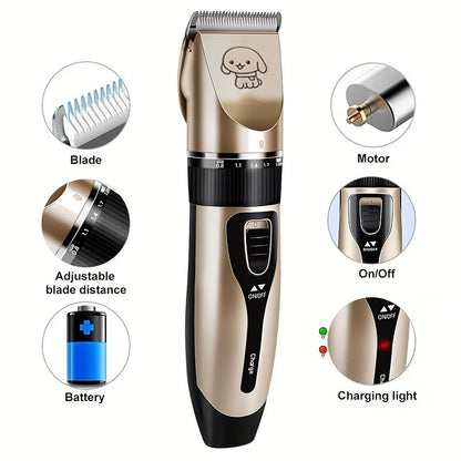 Pet Hair Trimmer Kit - Electric Precision Clippers