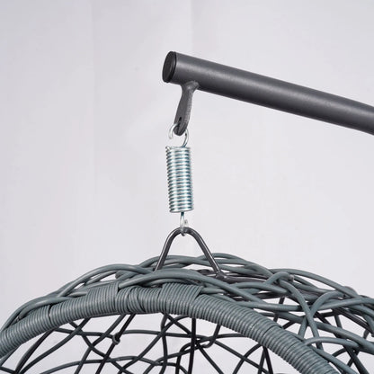 Indoor Cat Hanging Swing Bed/Egg Chair with Stand & Cushion