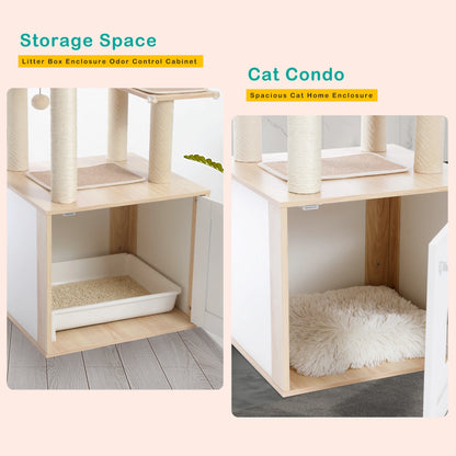 Multi-Level Cat Tree with Scratching Posts and Hammocks