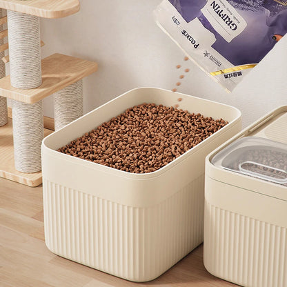 Large Capacity Cat Dog Food Storage Container Airtight Dry Bucket 18KG Dog Food Box For Cat Small Animals Pet Supplies