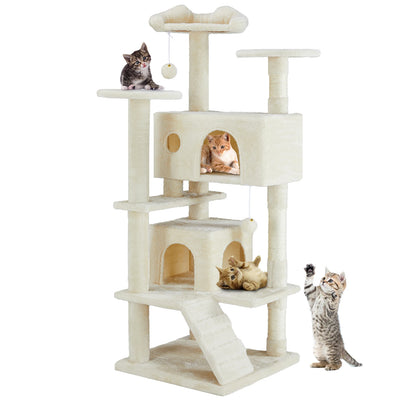 Indoor 54-inch Multi-Level Cat Tree/Tower with Scratching Post