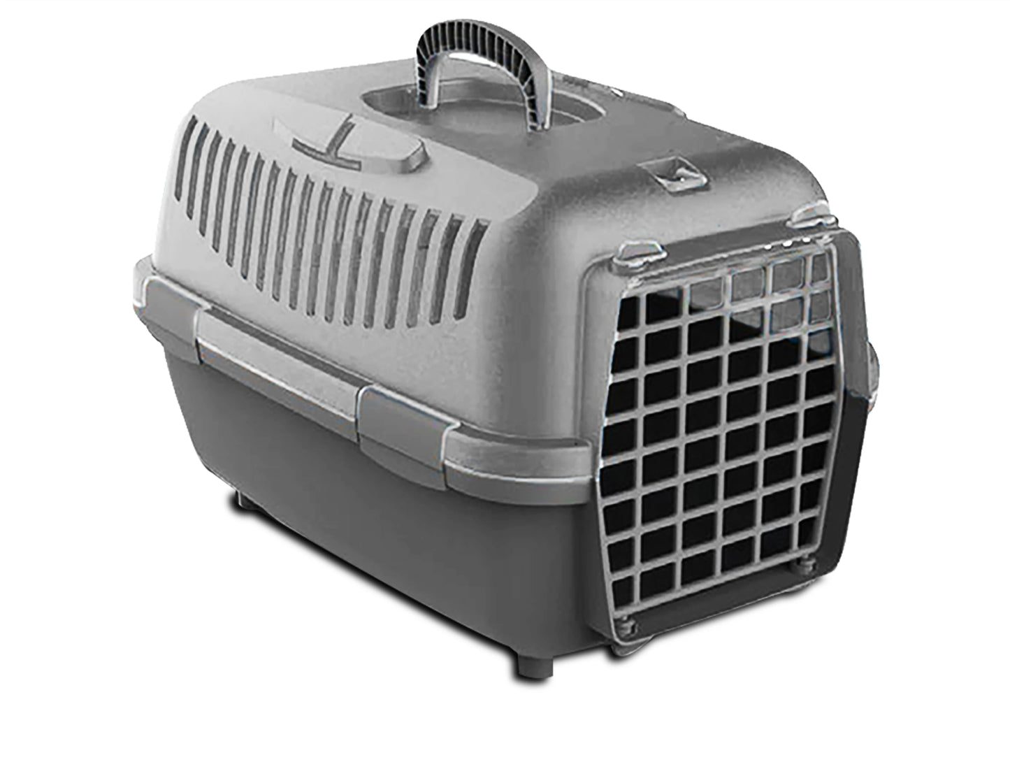Carrier for Small Dogs and Cats with Laminated Steel Door and Ventilation Grilles
