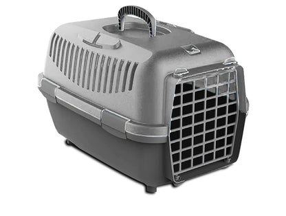 Carrier for Small Dogs and Cats with Laminated Steel Door and Ventilation Grilles
