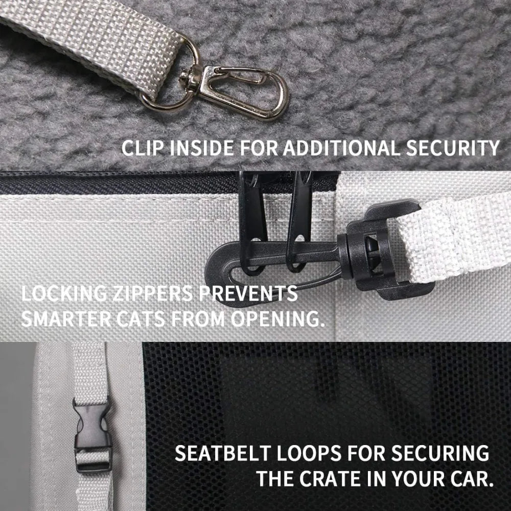 Soft-Sided, Collapsible and Ventilated Pet Carrier with Wheels