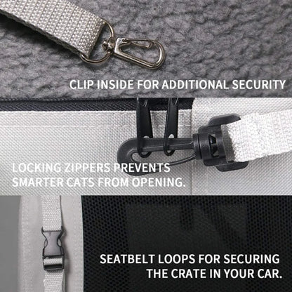 Soft-Sided, Collapsible and Ventilated Pet Carrier with Wheels