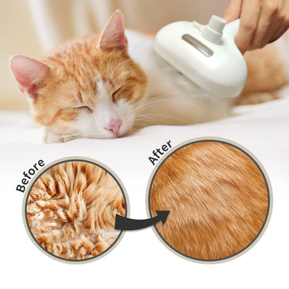 Pet Spray Hair Comb For Hair Remover, Cleaning Brush and Dematting Water Mist Humidifier Comb
