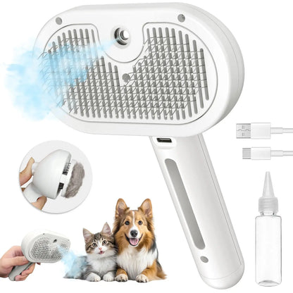 Pet Spray Hair Comb For Hair Remover, Cleaning Brush and Dematting Water Mist Humidifier Comb
