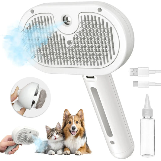 Pet Spray Hair Comb For Hair Remover, Cleaning Brush and Dematting Water Mist Humidifier Comb