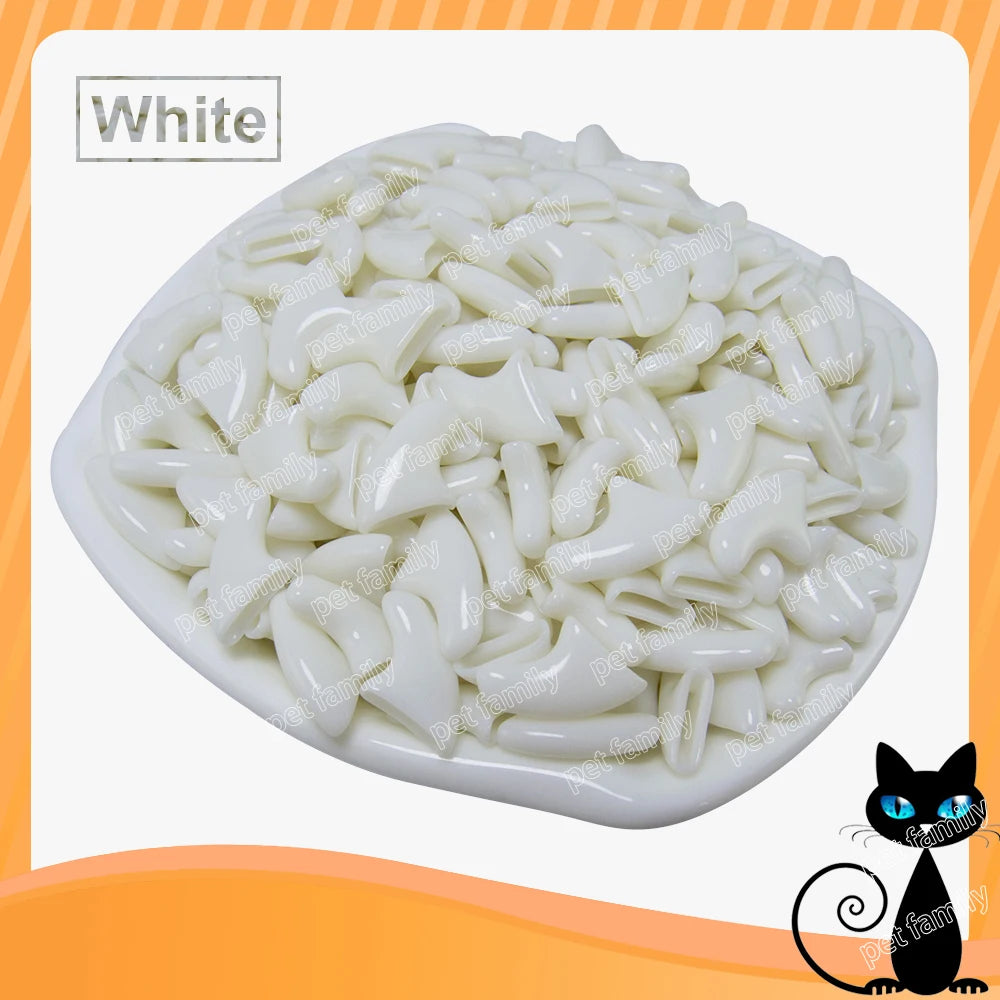 Soft Claw Caps for Cats with free Adhesive Glue + Applicator