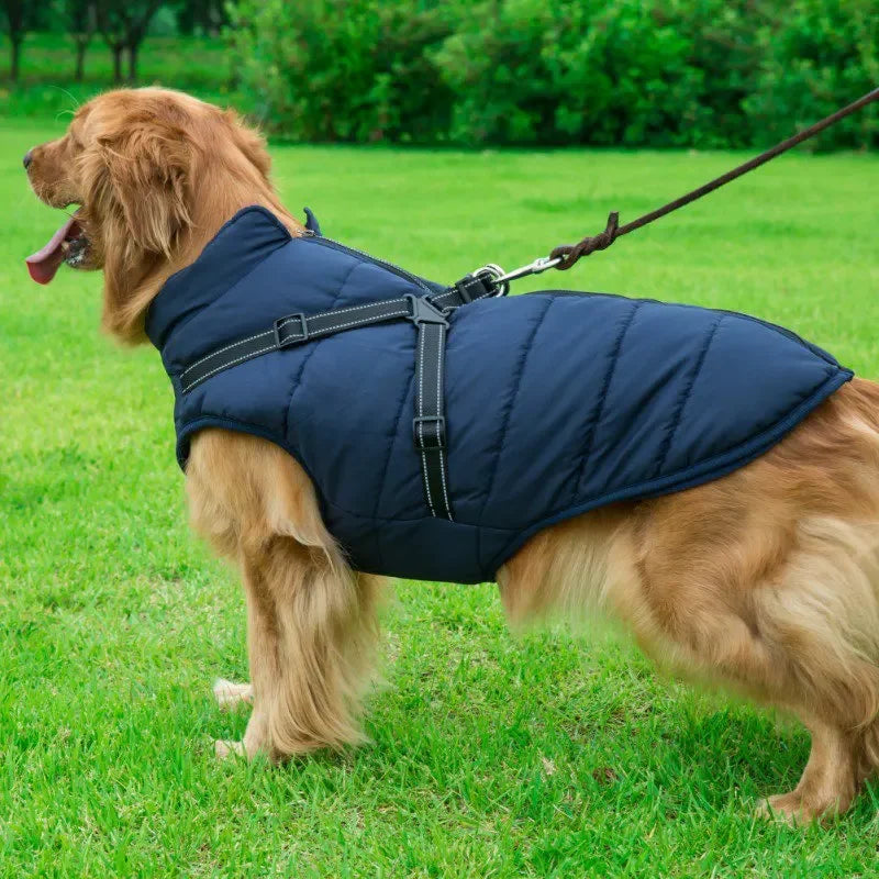 Warm Waterproof Winter Coat/Jacket/Vest With Harness For Small, Medium, Large Dogs