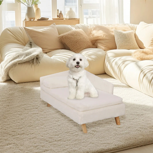 Cozy Elevated Waterproof Pet Bed with Sturdy Wood Legs