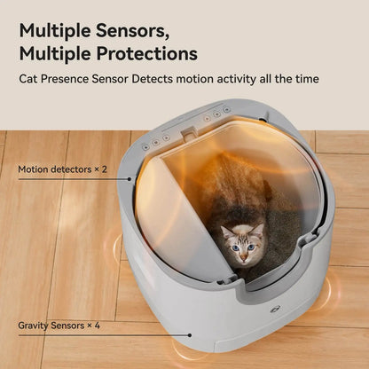 Self-Cleaning, Automatic Smart Cat Litter Box with 11L, High-Capacity Toilet Tray
