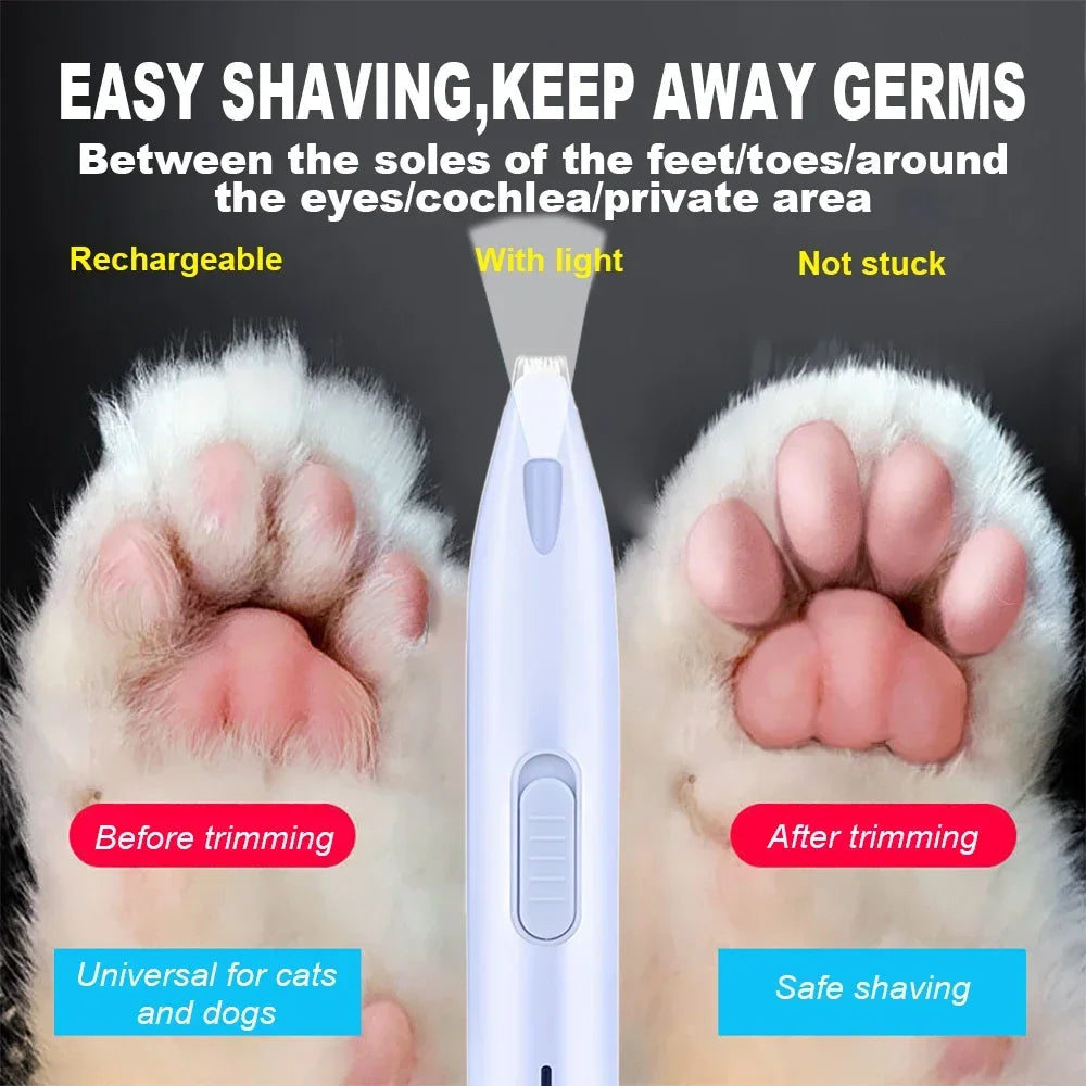 Electric Trimmer for Pets - Between soles of the feet/toes/around the eyes/cochlea/private area