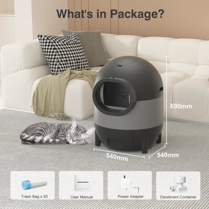 Self-Cleaning, Odor-Free Automatic Cat Litter Box