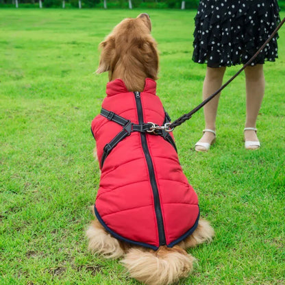 Warm Waterproof Winter Coat/Jacket/Vest With Harness For Small, Medium, Large Dogs