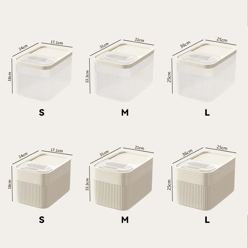 Large Capacity Cat Dog Food Storage Container Airtight Dry Bucket 18KG Dog Food Box For Cat Small Animals Pet Supplies