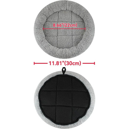 Small Round Cat Bed Mat with Surrounding Pillow