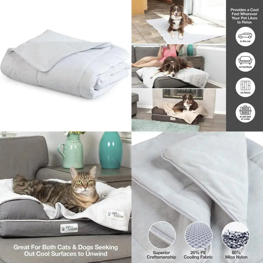 Premium Cat and Dog Cooling Blanket - Lightweight and Washable