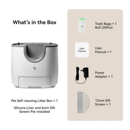 Self-Cleaning, Automatic Smart Cat Litter Box with 11L, High-Capacity Toilet Tray