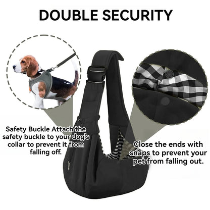 Small, Hands-Free Reversible Crossbody Pet Sling Holder