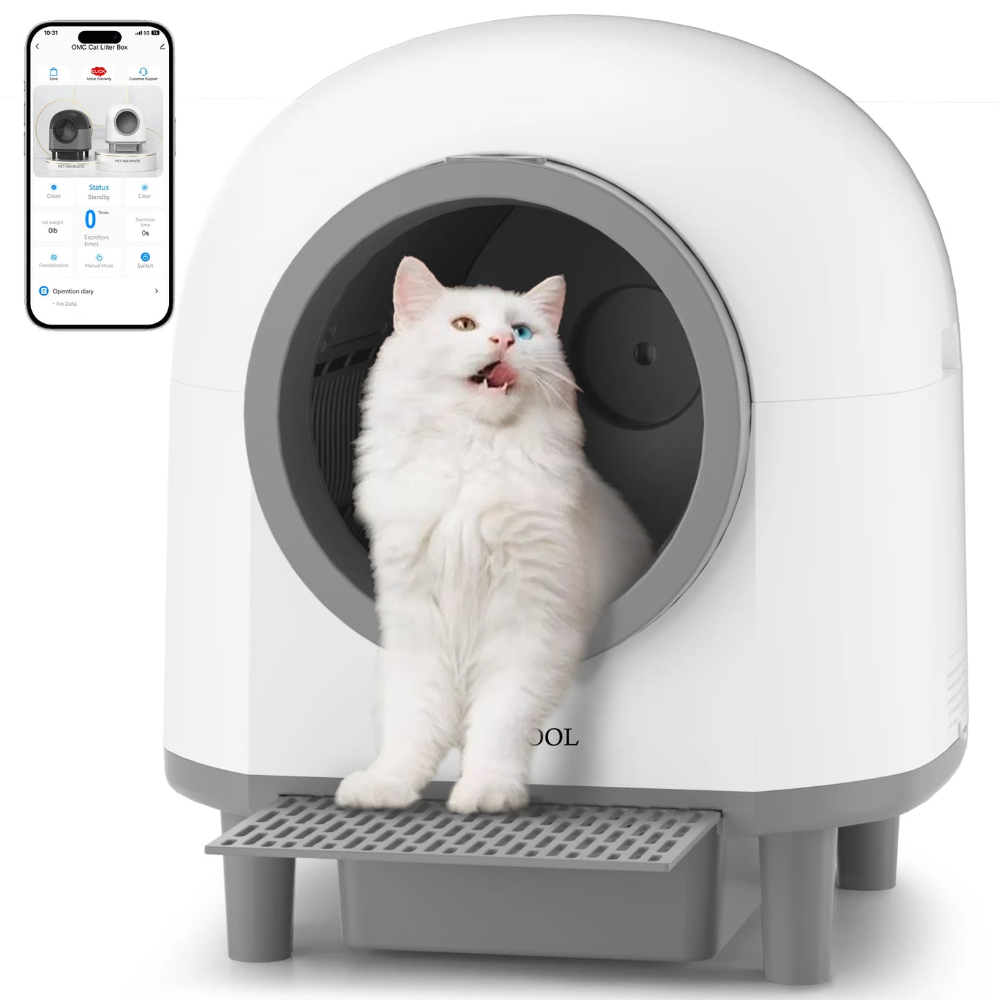 Automatic, Self Cleaning Smart Cat Litter Box with Remote Control