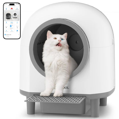 Automatic, Self Cleaning Smart Cat Litter Box with Remote Control