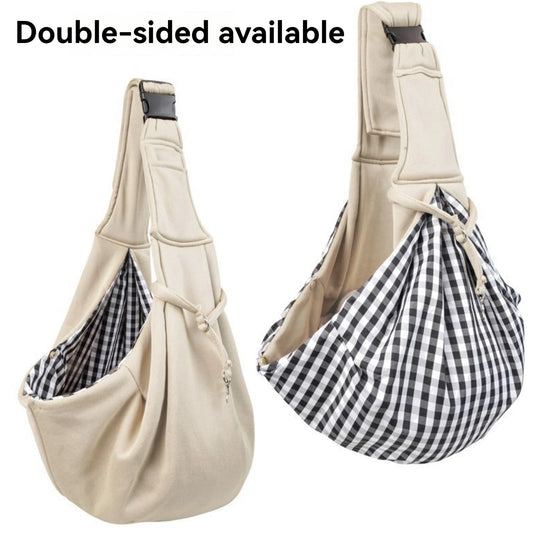 Small, Hands-Free Reversible Crossbody Pet Sling Holder