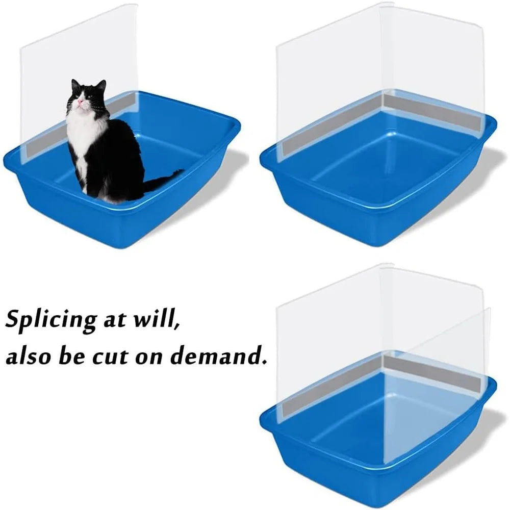 6-Pack Clear High Sided Cat Litter Box Pee Shields