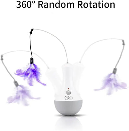 Interactive, Automatic Cat Toy with Feather Teaser